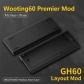 H60 Aluminum Case for Mechanical Keyboard Wooting 60 / 60HE+ GH60 Madlions mad60